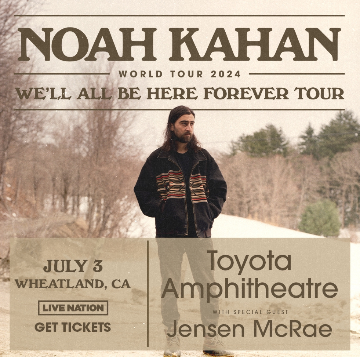 Jul 03, 2024: Noah Kahan / Jensen McRae at Toyota Amphitheatre