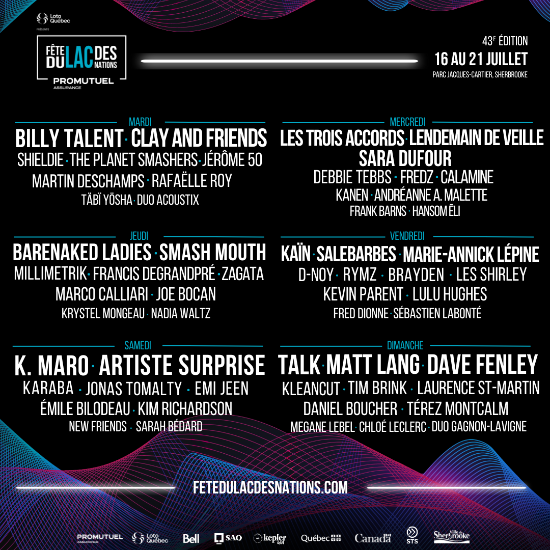 2024 Concert History of Parc Jacques Cartier Park Sherbrooke, Quebec, Canada Concert Archives