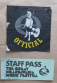 Staff pass to the festival, The Great Ngaruawahia Music Festival  on Jan 6, 1973 [464-small]