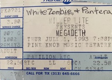 Megadeth / Pantera / White Zombie on Jul 1, 1993 [514-small]