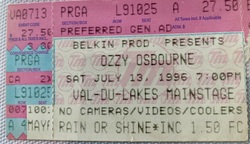 Ozzy Osbourne on Jul 13, 1996 [700-small]