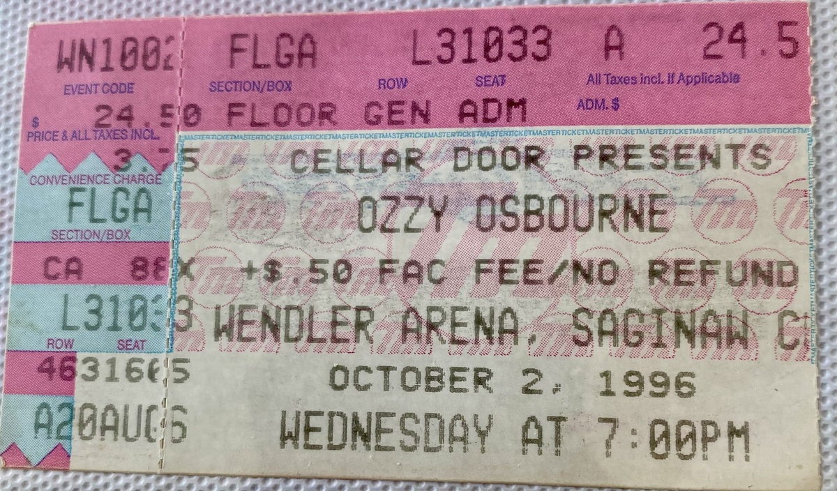 ozzy osbourne tour history