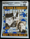 Poster for Bob Dylan gig at the Motorpoint, Cardiff, 2011, Bob Dylan / Mark Knopfler on Oct 13, 2011 [275-small]