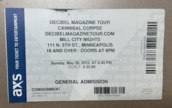 Cannibal Corpse / Napalm Death / Immolation / Beyond Creation / Magrudergrind on May 26, 2013 [863-small]