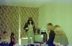 Tommy plays unreleased Demo of Home Sweet Home and smoking in the Boys Room for us., Mötley Crüe / Kick Axe on Dec 3, 1983 [815-small]