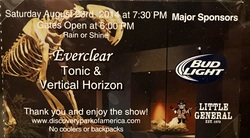 Official Ticket From Show, Everclear / Tonic / Vertical Horizon on Aug 23, 2014 [554-small]