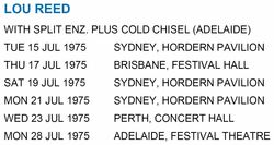 Lou Reed / Split Enz on Jul 23, 1975 [811-small]