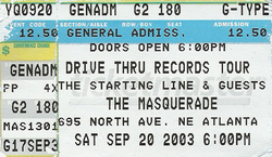 tags: Senses Fail, The Early November, The Starting Line, Homegrown, Allister, Atlanta, Georgia, United States, Ticket, The Masquerade - The Starting Line / The Early November / Senses Fail / Allister / Homegrown on Sep 20, 2003 [610-small]