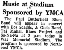 Paul Butterfield Blues Band / Boz Scaggs / The J. Geils Band / Sha Na Na / Taj Mahal / The Blues Project on Oct 2, 1971 [657-small]
