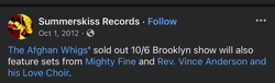 The Afghan Whigs / Mighty Fine / Reverend Vince Anderson on Oct 6, 2012 [992-small]