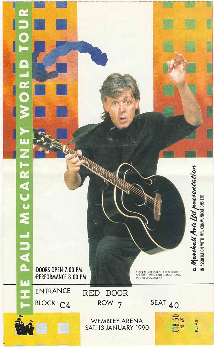 Paul McCartney's 1990 Concert & Tour History | Concert Archives