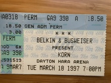 Korn / Limp Bizkit / Helmet / Orange 9mm on Mar 18, 1997 [625-small]