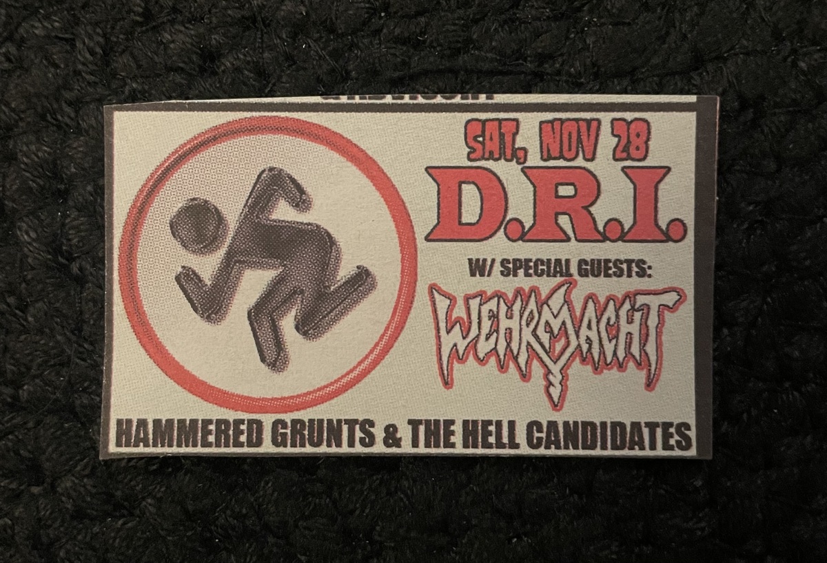 Nov 28, 2009 D.R.I. / Wehrmacht / Hammered Grunts at Satyricon
