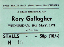 Ticket, Rory Gallagher / Jellybread on May 19, 1971 [721-small]