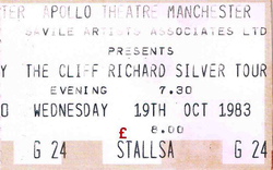 Tickets, Cliff Richard on Oct 19, 1983 [283-small]