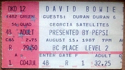 David Bowie / Duran Duran / Georgia Satellites on Aug 15, 1987 [995-small]