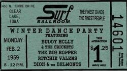Buddy Holly & the Crickets / Ritchie Valens / Frankie Sardo / Dion and The Belmonts / The Big Bopper on Feb 2, 1959 [071-small]