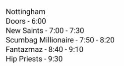 The Hip Priests / Fantazmaz / Scumbag Millionaire / New Saints on Nov 9, 2024 [308-small]