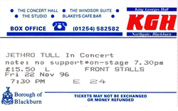 Ticket, Jethro Tull on Nov 22, 1996 [421-small]