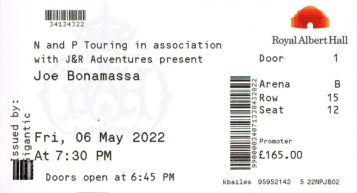 Joe Bonamassa Concert & Tour History Concert Archives