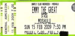 tags: Emmy the Great, Aberdeen, Scotland, United Kingdom, Ticket, Moshulu - Emmy the Great / Exlovers / Younghusband on Feb 15, 2009 [338-small]