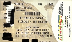 tags: Florence + The Machine, Aberdeen, Scotland, United Kingdom, Ticket, Aberdeen Exhibition & Conference Centre (AECC) - Florence + the Machine / HAIM on Dec 9, 2012 [357-small]