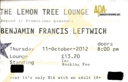 tags: Benjamin Francis Leftwich, Aberdeen, Scotland, United Kingdom, Ticket, The Lemon Tree - Benjamin Francis Leftwich on Oct 11, 2012 [361-small]