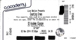 tags: Counting Crows, Glasgow, Scotland, United Kingdom, Ticket, O2 Academy Glasgow - Counting Crows / Lucy Rose on Nov 2, 2014 [372-small]