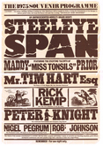 Programme, Steeleye Span / Richard Digance on Nov 1, 1975 [924-small]