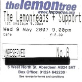 tags: The Lemonheads, Aberdeen, Scotland, United Kingdom, Ticket, The Lemon Tree - The Lemonheads / Julian Cope on May 9, 2007 [647-small]