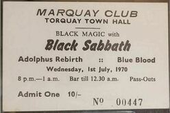 Black Sabbath / Adolphus Rebirth / Blue Blood on Jul 1, 1970 [812-small]