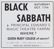 Black Sabbath / Principal Edward's Magic Theatre Farrm on Oct 17, 1970 [874-small]