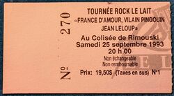 Jean Leloup / France D’Amour / Vilain Pingouin on Sep 25, 1993 [765-small]