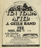 Ten Years After / The J. Geils Band / Yes on Nov 11, 1971 [242-small]