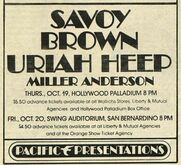 Savoy Brown / Uriah Heep / Miller Anderson on Oct 19, 1972 [312-small]
