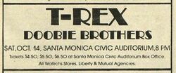 T-Rex / The Doobie Brothers on Oct 14, 1972 [345-small]
