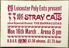 Ticket, The Stray Cats / The Barracudas on Mar 16, 1981 [339-small]